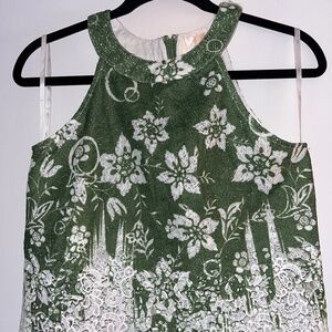 Small JAO Los Angeles Green Halter Top